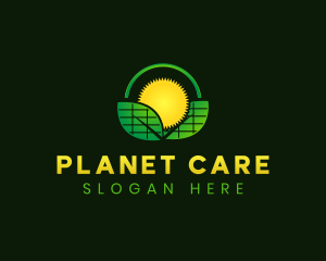 Solar Power Plant logo design