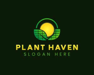 Solar Power Plant logo design