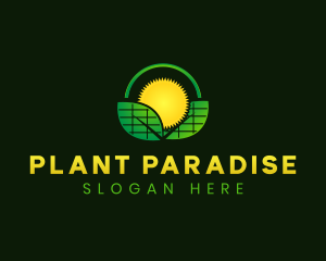 Solar Power Plant logo design