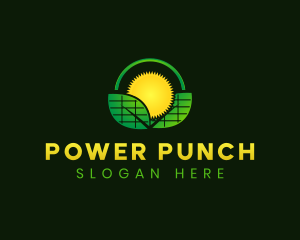 Solar Power Plant logo design