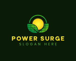 Solar Power Plant logo design