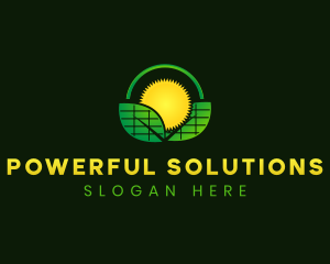 Solar Power Plant logo design