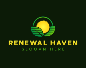 Solar Power Plant logo design