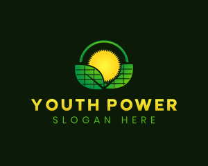 Solar Power Plant logo design