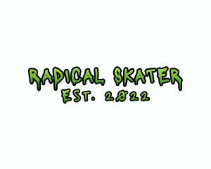 Skater Dripping Graffiti logo