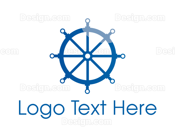 Blue Steering Wheel Logo