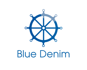 Blue Steering Wheel logo design