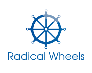 Blue Steering Wheel logo design