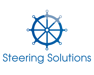 Blue Steering Wheel logo design