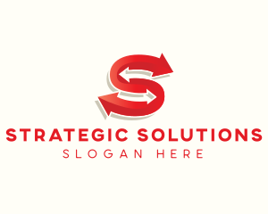 Delivery Arrow Logistics Letter S logo