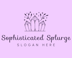 Upmarket Crystal Jewelry Floral logo design