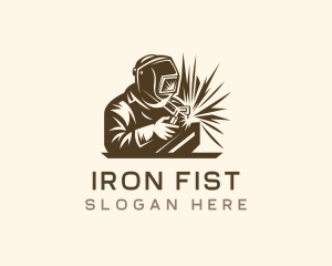 Fabrication Metal Welder logo design