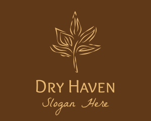 Dry Fall Leaf  logo design