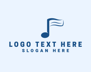 Music Note Flag  logo