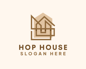 Brown House Village logo design