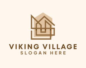 Brown House Village logo design