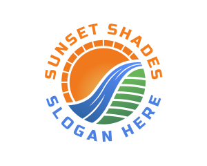 Natural Sunset Field logo design