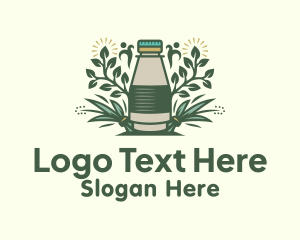 Natural Tea Bottle Logo