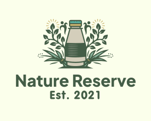 Natural Tea Bottle logo design