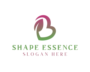 Gradient Heart Shape Leaf logo