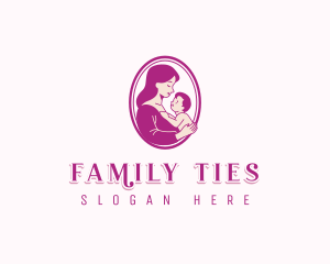 Child Mother Parenting logo design