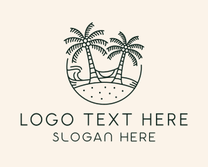 Tropical Beach Vacation logo design