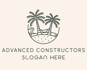 Tropical Beach Vacation logo design