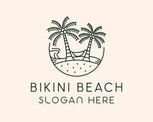 Tropical Beach Vacation logo design