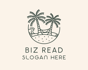 Tropical Beach Vacation logo design