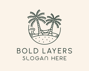 Tropical Beach Vacation logo design