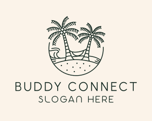 Tropical Beach Vacation logo design