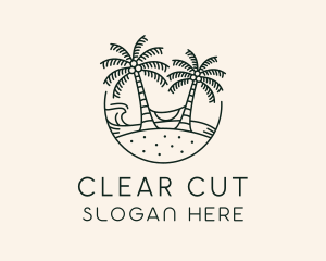 Tropical Beach Vacation logo design