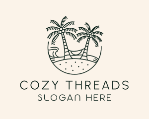 Tropical Beach Vacation logo design