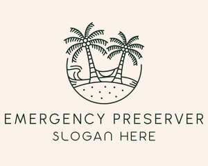 Tropical Beach Vacation logo design