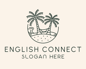 Tropical Beach Vacation logo design