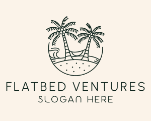 Tropical Beach Vacation logo design