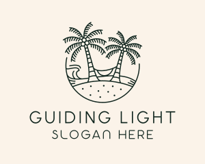 Tropical Beach Vacation logo design