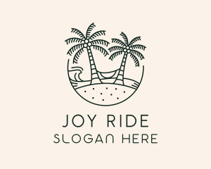 Tropical Beach Vacation logo design