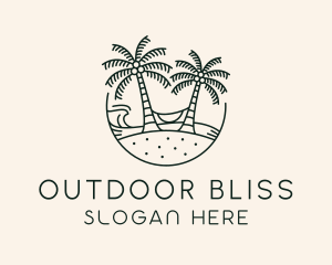 Tropical Beach Vacation logo design