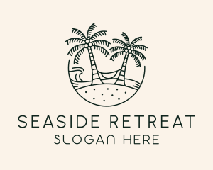 Tropical Beach Vacation logo design