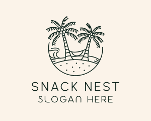 Tropical Beach Vacation logo design