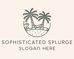 Tropical Beach Vacation logo design