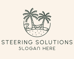 Tropical Beach Vacation logo design