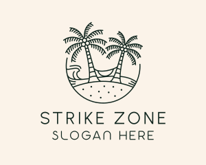 Tropical Beach Vacation logo design