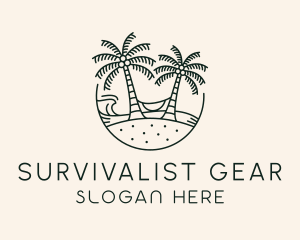 Tropical Beach Vacation logo design