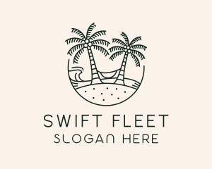 Tropical Beach Vacation logo design