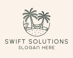 Tropical Beach Vacation logo design