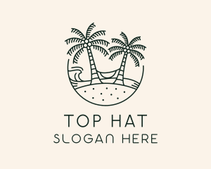 Tropical Beach Vacation logo design