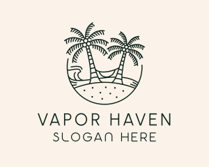 Tropical Beach Vacation logo design