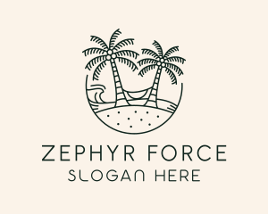 Tropical Beach Vacation logo design